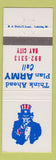 Matchbook Cover - Army Recruiting Uncle Sam