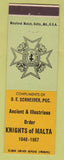 Matchbook Cover - Knights of Malta Easton PA?