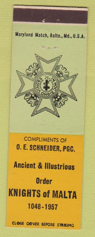 Matchbook Cover - Knights of Malta Easton PA?