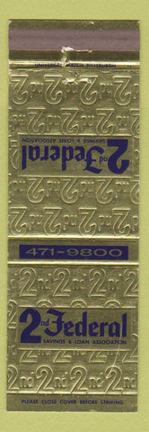 Matchbook Cover - 2nd Federal Savings and Loan Monroeville Homewood PA
