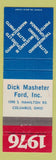Matchbook Cover - 1976 Ford Dick Masheter Columbus OH