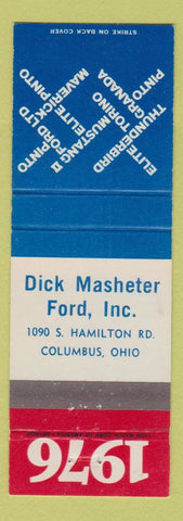 Matchbook Cover - 1976 Ford Dick Masheter Columbus OH