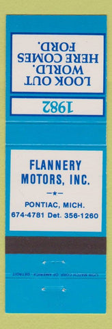 Matchbook Cover - 1982 Ford Flannery Pontiac MI