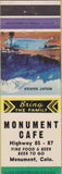 Matchbook Cover - Monument Cafe CO