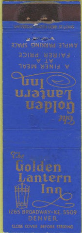 Matchbook Cover - Golden Lantern In Denver CO STRIKER WEAR