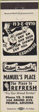 Matchbook Cover - Manuel's Place Peoria AZ