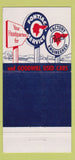Matchbook Cover - 1954 Pontiac HS Risser Elizabethtown PA 30 Strike