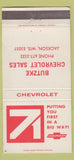 Matchbook Cover - 1971 Chevrolet Butzke Jackson WI 30 Strike