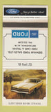 Matchbook Cover - 1969 Ford LTD Denham Wetaskiwin AB WEAR 30 Strike