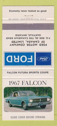 Matchbook Cover - 1967 Ford Falcon Oakville ON 30 Strike