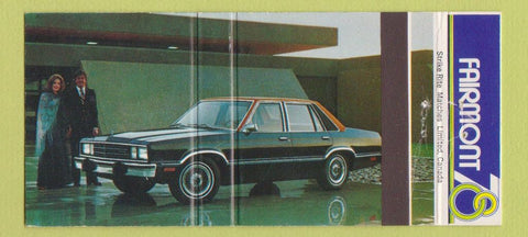Matchbook Cover - 1978 Ford Fairmont Dunnville ON 30 Strike