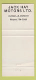 Matchbook Cover - 1978 Ford Fairmont Dunnville ON 30 Strike