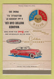 Matchbook Cover - 1953 Buick Wagner Belleville IL low phone # WEAR 40 Strike
