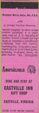 Matchbook Cover - Eastville Inn Gift Shop Eastville VA