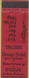 Matchbook Cover - Otsego Hotel Jackson MI