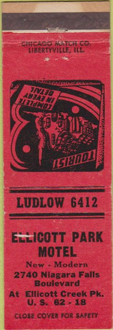 Matchbook Cover - Ellicott Park Motel
