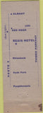 Matchbook Cover - Hotel Regis Red Hook NY