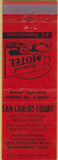 Matchbook Cover - San Carlos Court Sacramento CA
