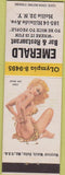 Matchbook Cover - Emerald Bar Restaurant Hollis NY pinup