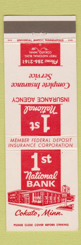 Matchbook Cover - 1st National Bank Insurance Cokato MN