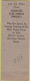 Matchbook Cover - Columbia Hotel Portland ME