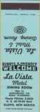 Matchbook Cover - La Vista Motel Clovis NM