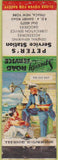 Matchbook Cover - Peter's Service oil gas Ithaca NY POOR