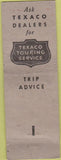 Matchbook Cover - Chapman's Texaco oil gas Hillsboro OR WORN
