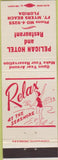 Matchbook Cover - Pelican Hotel Fort Myers Beach FL girlie