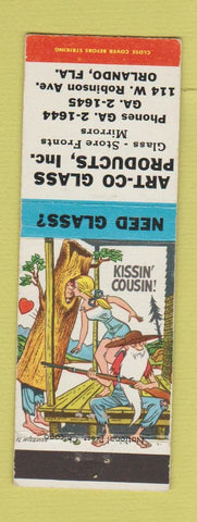 Matchbook Cover - Art Co Glass Orlando FL hillbilly