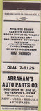 Matchbook Cover - Abraham's Auto Parts Davenport IA wear