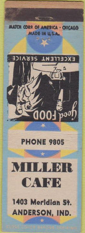 Matchbook Cover - Miller Cafe Anderson IN