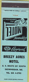 Matchbook Cover - Breezy Acres Motel Skowhegan ME