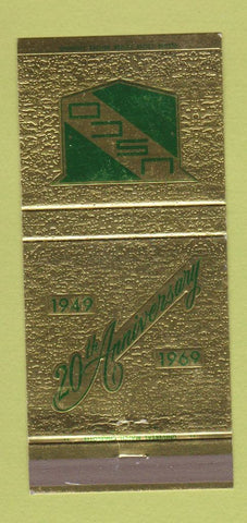 Matchbook Cover - 1969 Union Supply Monroe Durham NC Greenville SC 30 Strike
