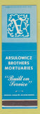Matchbook Cover - Arsulowicz Brothers Mortuary Grand Rapids MI