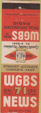 Matchbook Cover - WGBS CBS Radio Miami FL Cigarette Vending