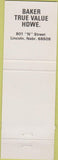 Matchbook Cover - Tru Test Paints True Value Hardware Lincoln NE