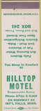 Matchbook Cover - Hilltop Motel International Falls MN