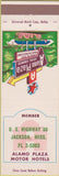 Matchbook Cover - Alama Plaza Motor Hotel Jackson MS