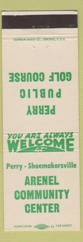 Matchbook Cover - Arena Community Center Perry Golf Shoemakersville PA