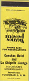 Matchbook Cover - Conchas Hotel Tucumcari NM Yellow