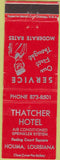 Matchbook Cover - Thatcher Hotel Houma LA