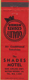 Matchbook Cover - Shades Motel Baton Rouge LA red
