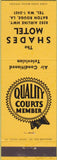 Matchbook Cover - Shades Motel Baton Rouge LA yellow