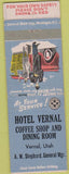 Matchbook Cover - Hotel Vernal UT