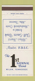 Matchbook Cover - 1st National Bank Milan TN 30 Strike