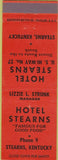 Matchbook Cover - Hotel Sterans KY low phone #