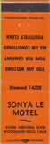 Matchbook Cover - Sonya Le Motel Woodland Hills CA