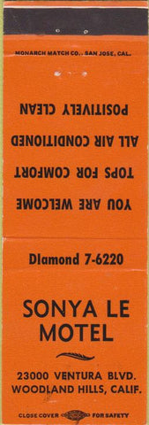 Matchbook Cover - Sonya Le Motel Woodland Hills CA