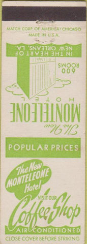Matchbook Cover - New Monteleone Hotel New Orleans LA